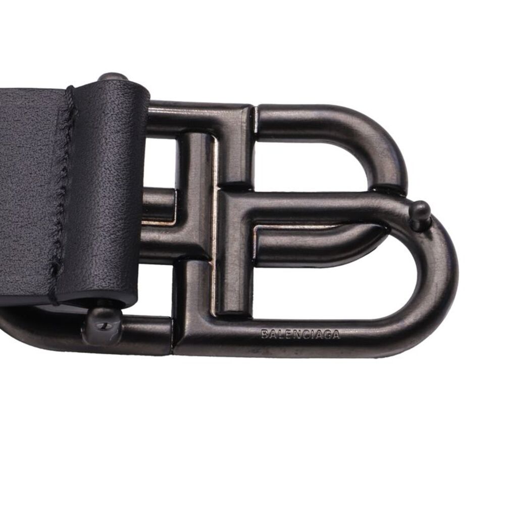 Balenciaga BB Belt in Black Leather - Picture 7 of 8